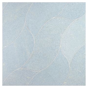 Brise Grande Couler A+B | Blue Celeste - Honed | La Courbe Waterjet Tile