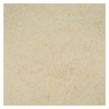 12" square tile in honed Langonnet limestone.