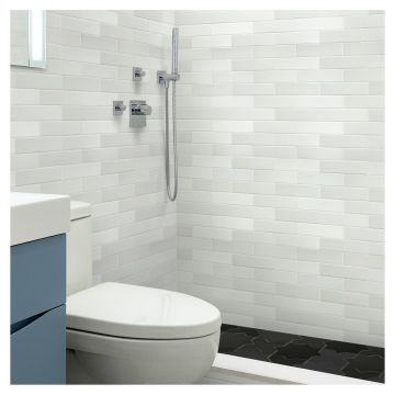 2-1/2" x 10" Field Tile | White X Sixteen - Matte | True Tile Made in the Shade X 16 Porcelain Series