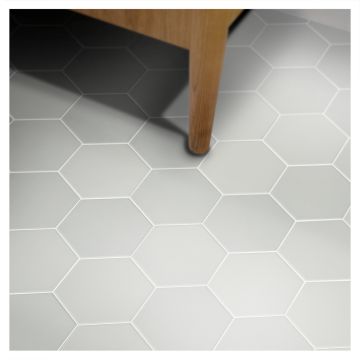 5-1/2" Hexagon Tile | Cas Grey X Sixteen - Matte | True Tile Made in the Shade X 16 Porcelain Series