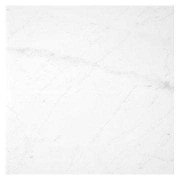 12" square tile in polished Troy White marble.