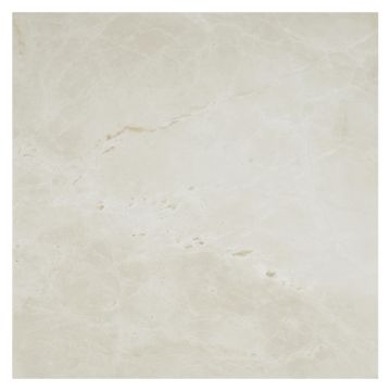 12" square tile in polished Colmar Cream marble.
