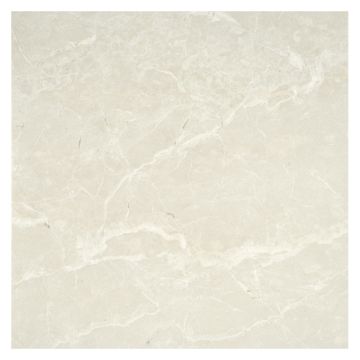 12" square tile in polished Botticino Fiorito marble.
