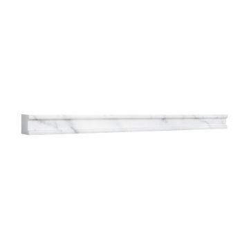 3/4" x 12" Architectural Pencil Trim in polished Carrara marble.