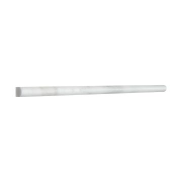 1/2" x 12" Pencil Trim in honed White Blossom marble.