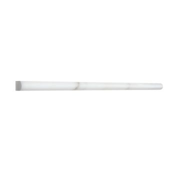 1/2" x 12" Pencil Trim in polished White Blossom marble.
