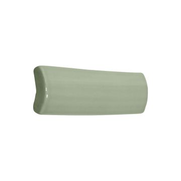 1" x 6" Quarter Round ceramic molding in White Celadon with a gloss finish.