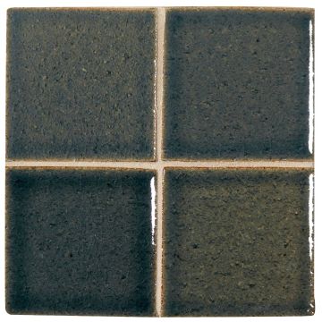 3" x 3" ceramic field tile in Blue Rock color with a gloss finish.