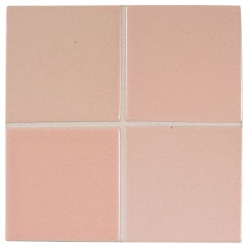 3" x 3" ceramic field tile in Blush color with a matte finish.