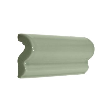 6" Deco ceramic molding in White Celadon with a gloss finish.