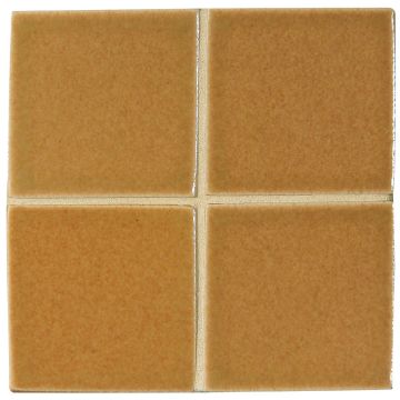 3" x 3" ceramic field tile in Honey color with a gloss finish.