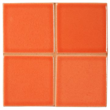 3" x 3" ceramic field tile in Melon color with a gloss finish.