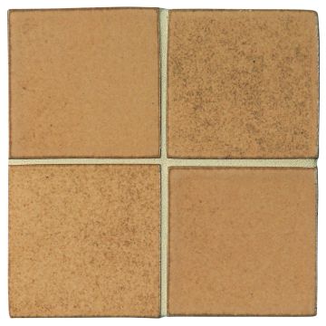 3" x 3" ceramic field tile in Mocha color with a matte finish.