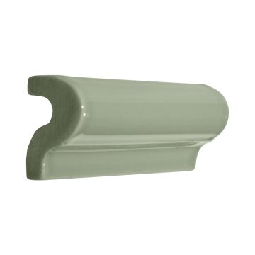 6" Piedmont ceramic molding in White Celadon with a gloss finish.