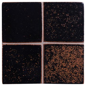3" x 3" ceramic field tile in Tenmoku color with a gloss finish.