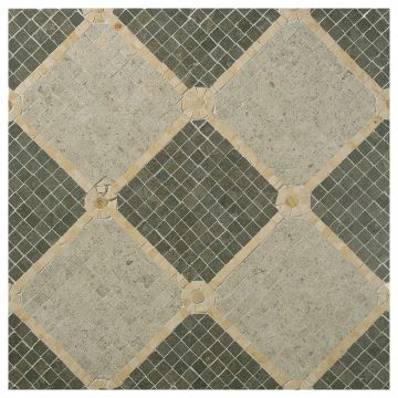 Constellation mosaic pattern using various marble colors.