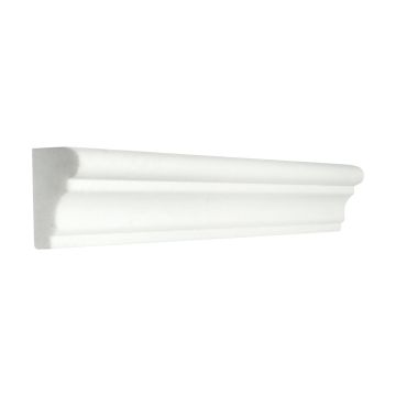 1-3/4" x 12" chair rail molding in polished Thassos marble.