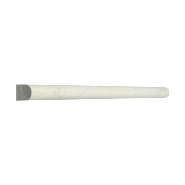 5/8" x 12" pencil trim in honed Bianco Verdito marble.