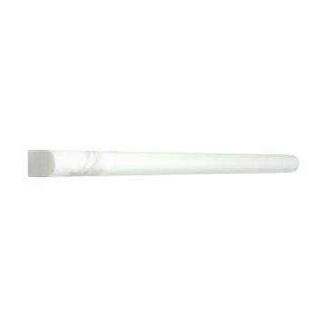 9/16" x 12" pencil trim in polished Calacatta marble.