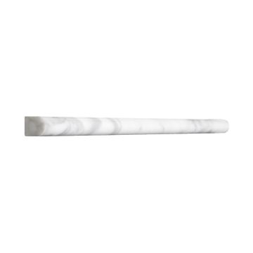 9/16" x 12" pencil trim in polished statuary marble.