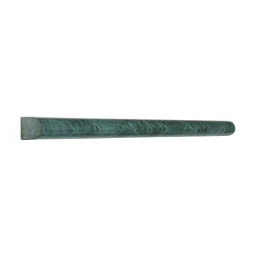 5/8" x 12" pencil trim in honed Verde Green marble.