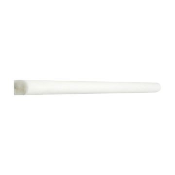 9/16" x 12" pencil trim in honed White Thassos marble.