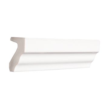 1.4"  x 6" ceramic Chair molding in White with a gloss finish.
