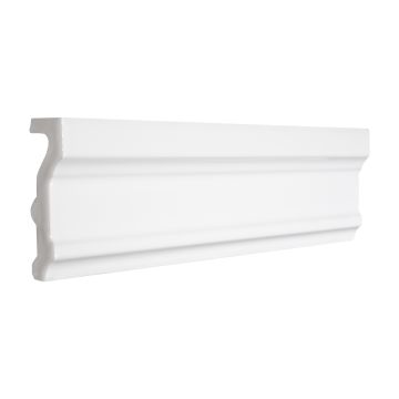 2.8" x 12" ceramic Crown molding in White with a gloss finish.