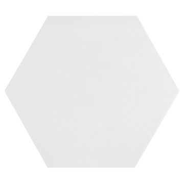 8" Hexagon porcelain tile in matte finished Light Grey color.
