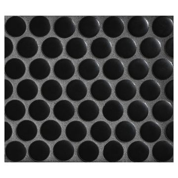 3/4" porcelain penny round mosaic tile in matte finished Charcoal color.
