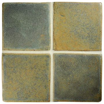 3" Square ceramic tile in Antique Green color with a matte finish.