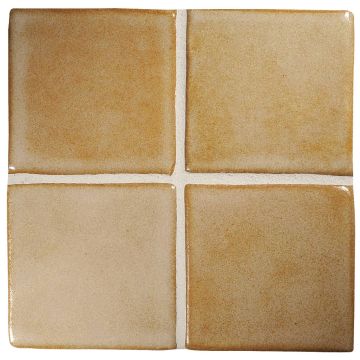 3" Square ceramic tile in Cream color with a gloss finish.