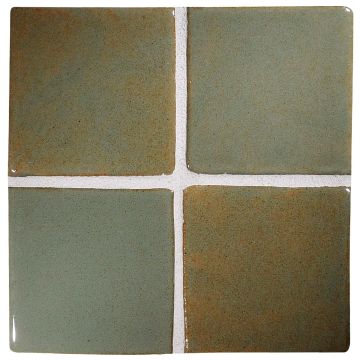3" Square ceramic tile in Sage color with a gloss finish.
