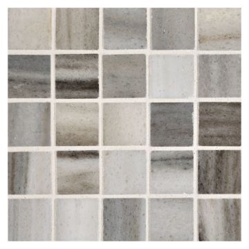 1" square mosaic in polished Trocadero blend.