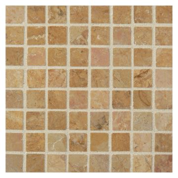 5/8" square mosaic tile in polished Sandoval marble.