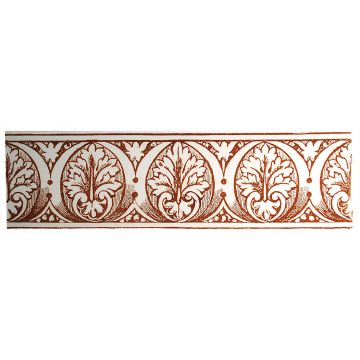 Tiepolo Screen Printed Windsor ceramic liner in Alabaster and Sienna.