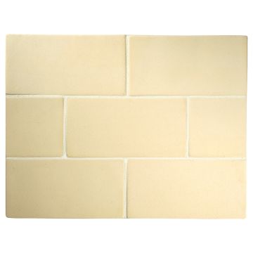 Tiepolo 2" x 4" ceramic field tile in Champagne with a gloss finish.