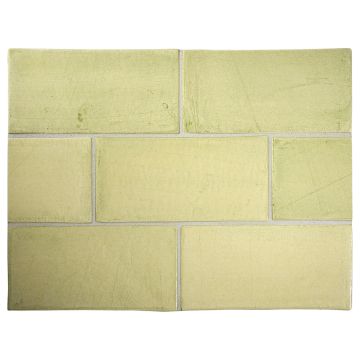 Tiepolo 2" x 4" ceramic field tile in Vine with a gloss finish.