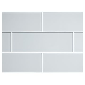 3" x 9" glass subway tile in Vabo color with a natural finish.