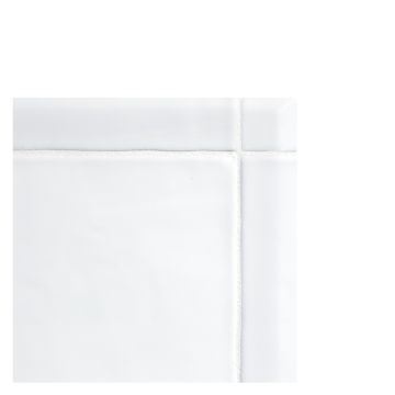 1" x 1" Zollage Bullnose corner piece in Blanco Light with a gloss finish.