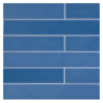 2" x 16" ceramic field tile in After Blue with a gloss finish.