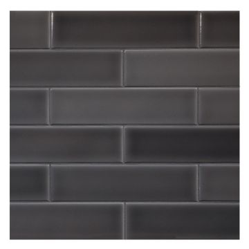 2" x 8" ceramic subway tile in Gris Tostado with a gloss finish.