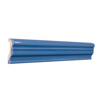 2" x 12" Chair Rail ceramic molding in After Blue with a gloss finish.
