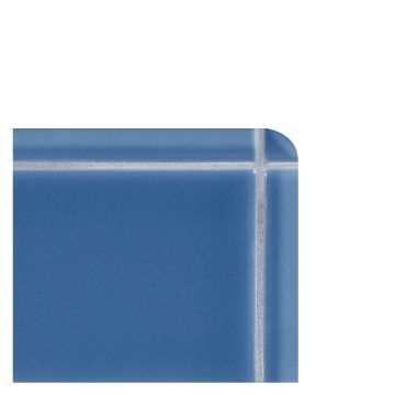 1/2" x 12" Quarter Round corner piece in glossy After Blue color.