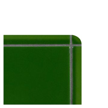 1/2" x 12" Quarter Round corner piece in crackley Lorde Green color.