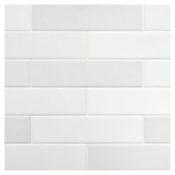 True Tile Made in the Shade Porcelain 2-1/2" x 10" Tile in White X Sixteen with Matte finish.