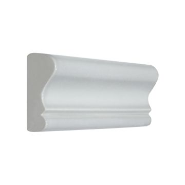 Vermeere Medium Chair Rail ceramic molding in Light Ocean Breeze gloss.