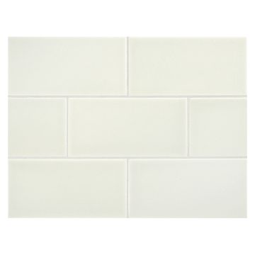 Vermeere 3" x 6" ceramic subway tile in Sproud with a gloss finish.