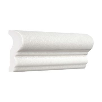 2" x 6" Rail Molding in White Top with a Deep Glaze Crackle, from the Waterpool Ceramic Series.