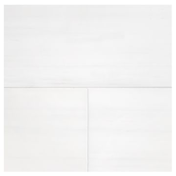 6" x 12" field tile in honed White Whisp Dolomiti marble.